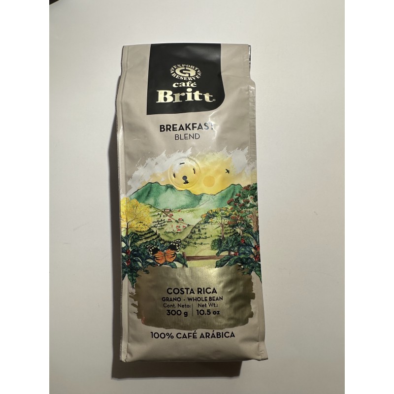 COSTA RICAN BREAKFAST BLEND COFFEE, WHOLE BEAN 300g COSTA RICAN BREAKFAST BLEND COFFEE, WHOLE BEAN 300g